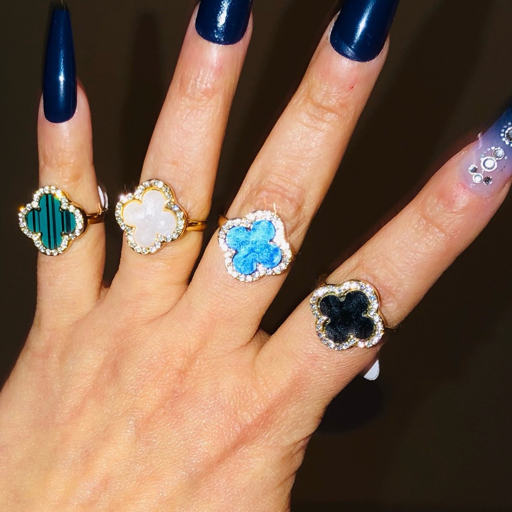 BEAUTIFUL CLOVER RINGS NEW ☘️ - Picture 6 of 14